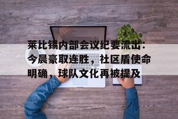 Kaiyun-包含莱比锡内部会议纪要流出：今晨豪取连胜，社区盾使命明确，球队文化再被提及的词条-Kaiyun